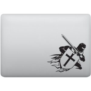 Adesivo de Notebook Cavaleiro Cruzado Medieval