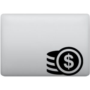Adesivo de Notebook Moedas Dinheiro Empilhado