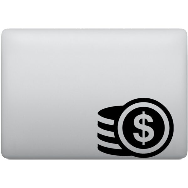 Adesivo de Notebook Moedas Dinheiro Empilhado