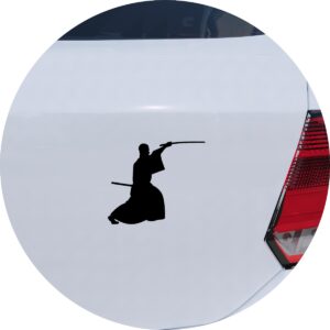 Adesivo de Carro Samurai treino Com Espadas