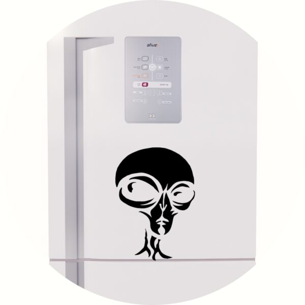 Adesivo de Casa ET Alien Cabeça Grey