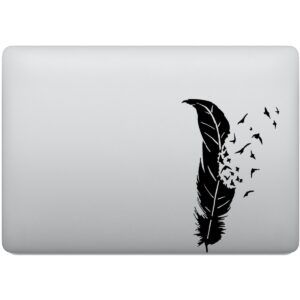 Adesivo de Notebook Pena de Pássaros