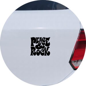 Adesivo de Carro Peace And Rock - Paz e Rock