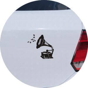 Adesivo de Carro Gramofone Toca Discos