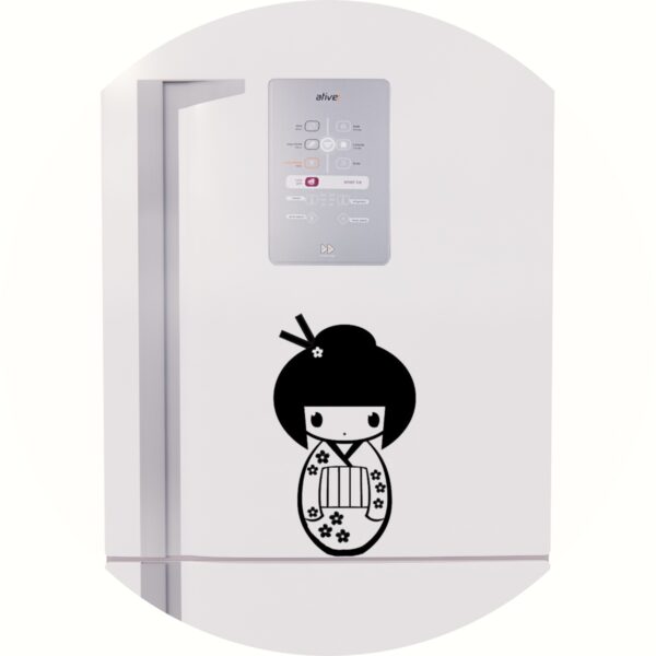 Adesivo de Casa Kokeshi Boneca Japonesa