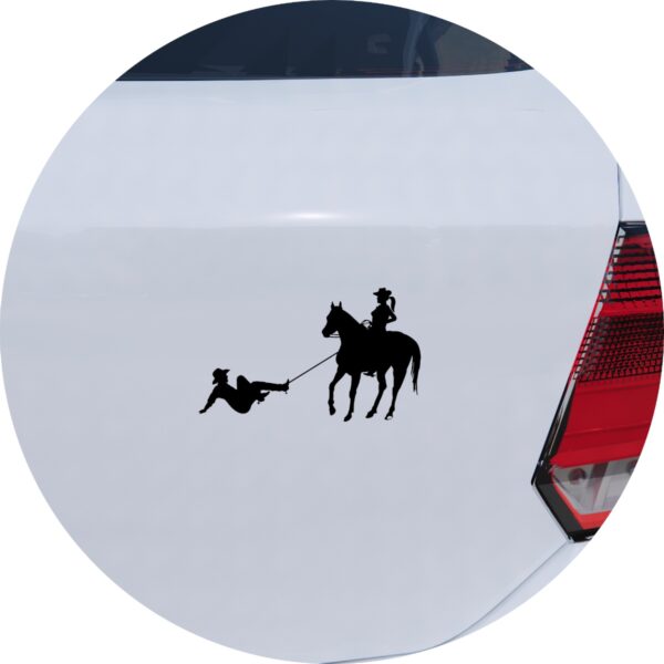Adesivo de Carro Cowgirl Bruta No Laço