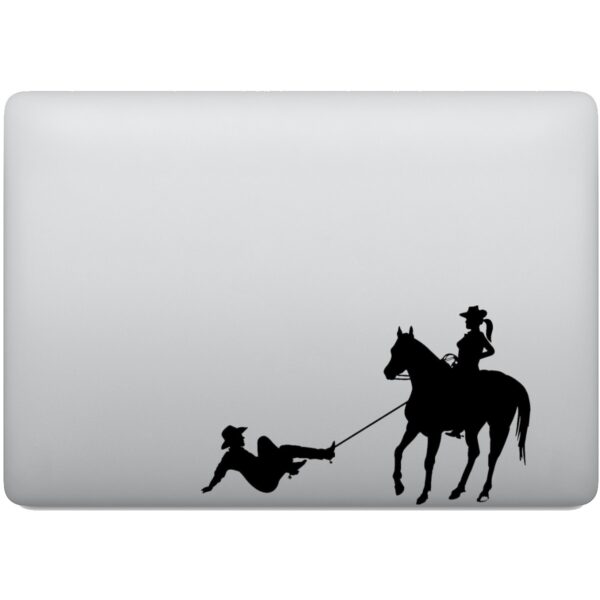 Adesivo de Notebook Cowgirl Bruta No Laço