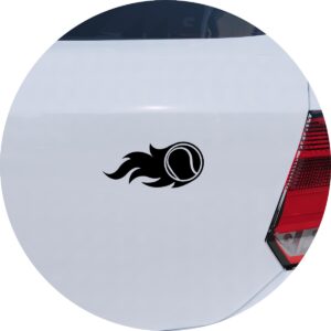 Adesivo de Carro Bola de Tênis em Chamas