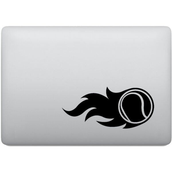 Adesivo de Notebook Bola de Tênis em Chamas