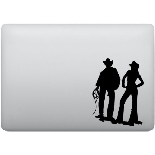 Adesivo de Notebook Cowboy Peão e Peoa Casal