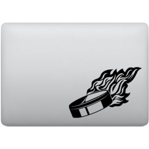 Adesivo de Notebook Disco de Hockey em Chamas