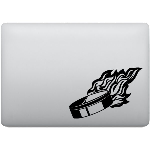 Adesivo de Notebook Disco de Hockey em Chamas