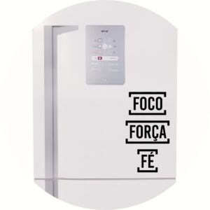 Adesivo de Casa Foco Força e Fé Frase