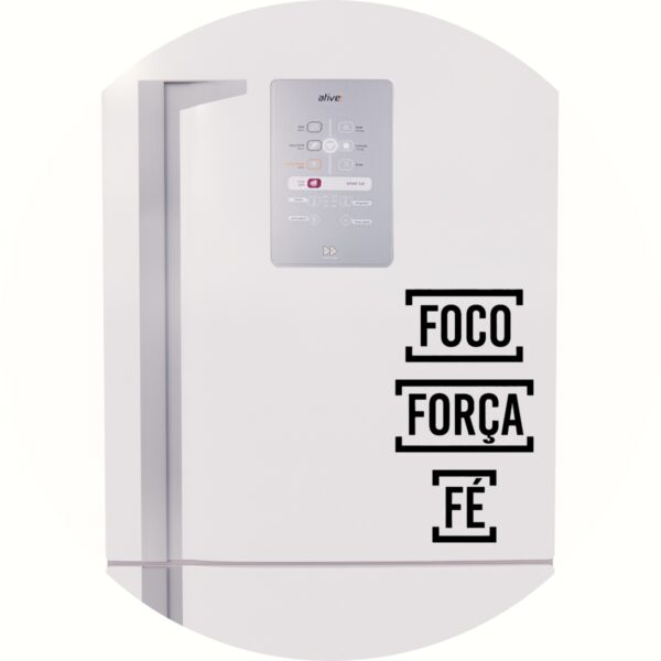Adesivo de Casa Foco Força e Fé Frase