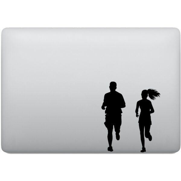 Adesivo de Notebook Casal Correndo Corrida