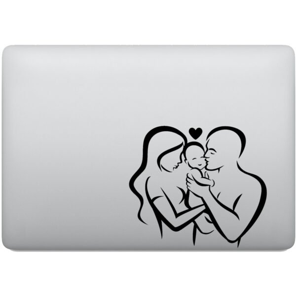 Adesivo de Notebook Família Pais de Bebê