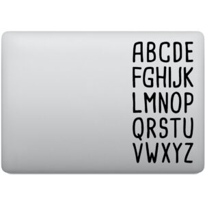 Adesivo de Notebook Letras Abecedario Alfabeto