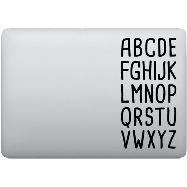 Adesivo de Notebook Letras Abecedario Alfabeto