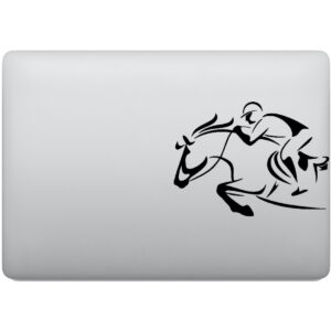 Adesivo de Notebook Hipismo Equitação Cavalo Saltando
