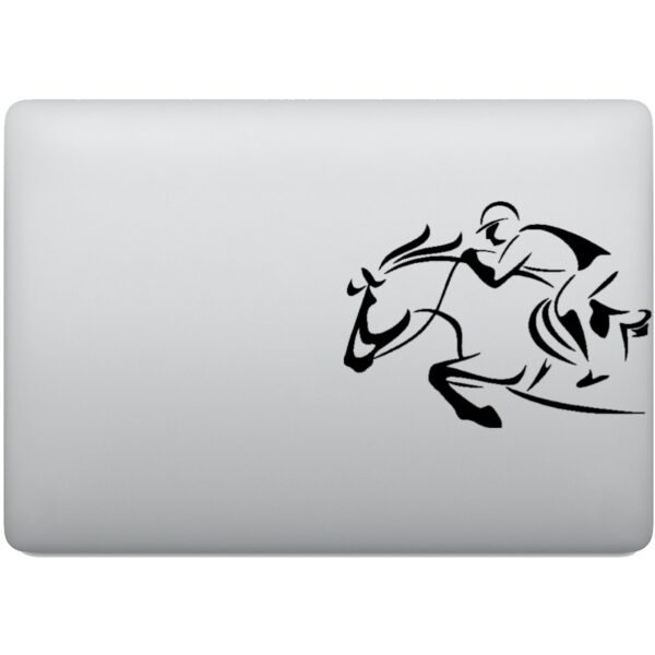Adesivo de Notebook Hipismo Equitação Cavalo Saltando