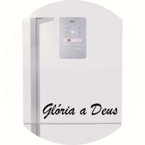 Adesivo de Casa Frase Glória A Deus