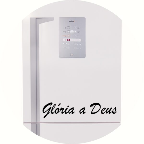 Adesivo de Casa Frase Glória A Deus