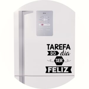 Adesivo de Casa Frase Tarefa Do Dia Ser Feliz