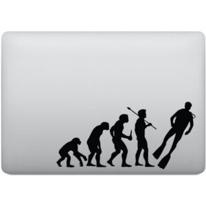 Adesivo de Notebook Evolução Mergulho Scuba Diver