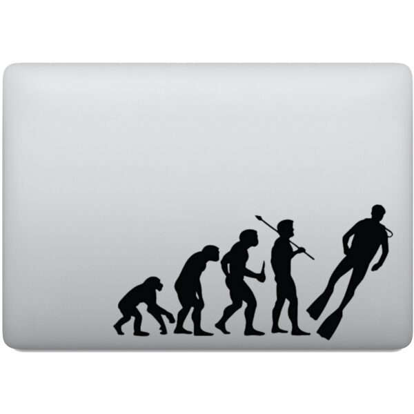 Adesivo de Notebook Evolução Mergulho Scuba Diver