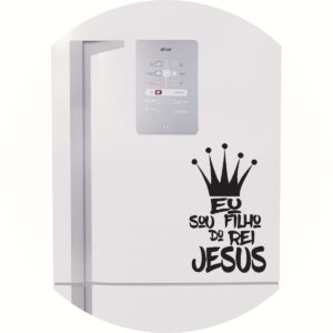 Adesivo de Casa Frase Sou Filho Do Rei Jesus