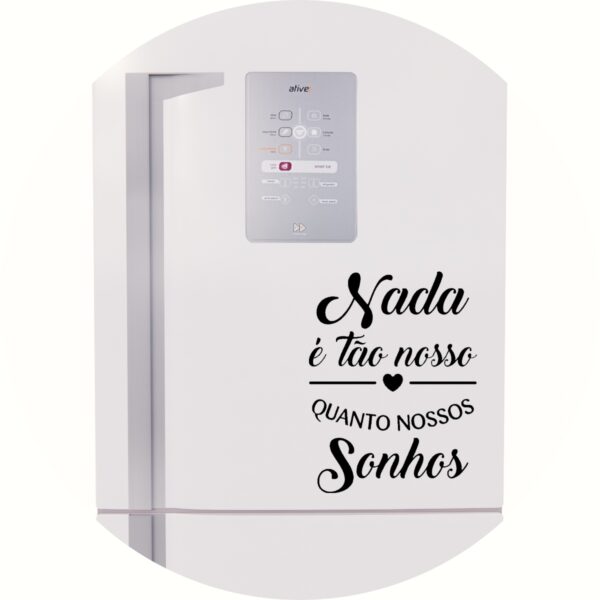 Adesivo de Casa Frase Nossos Sonhos