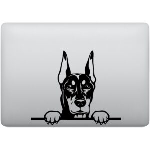 Adesivo de Notebook Dobermann Cachorro Espiando
