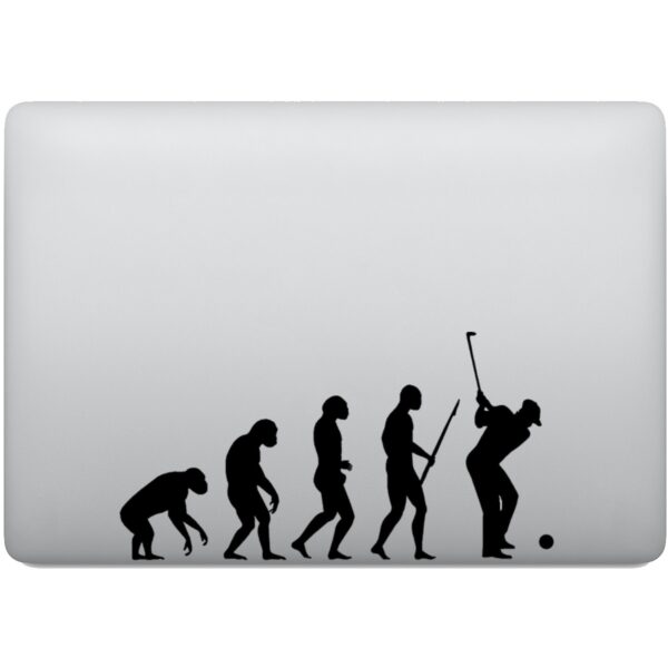 Adesivo de Notebook Evolução do Jogador de Golfe