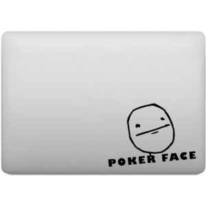 Adesivo de Notebook Poker Face Meme