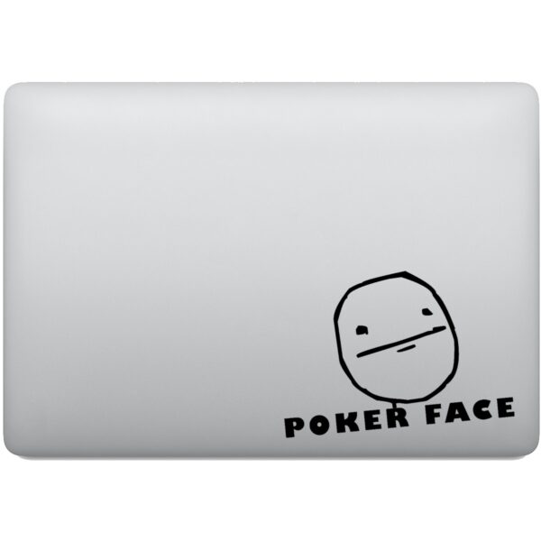 Adesivo de Notebook Poker Face Meme