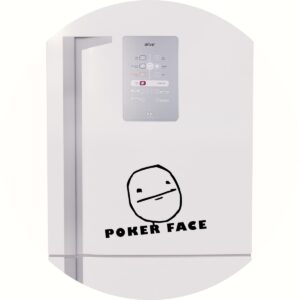 Adesivo de Casa Poker Face Meme