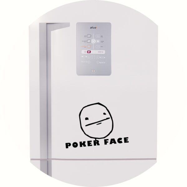 Adesivo de Casa Poker Face Meme