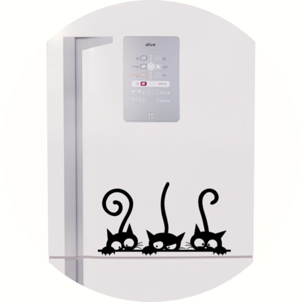 Adesivo de Casa Três Gatos Amigos Sapecas