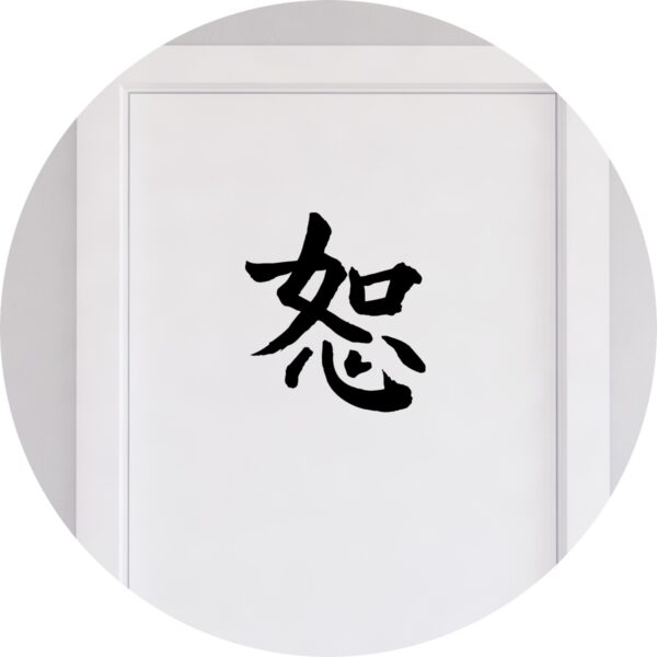 Adesivo de Casa Perdão Kanji Japonês