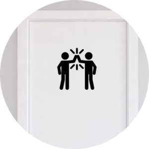 Adesivo de Casa High Five Bate Aqui