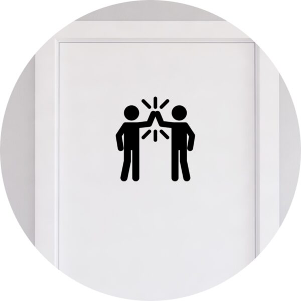 Adesivo de Casa High Five Bate Aqui