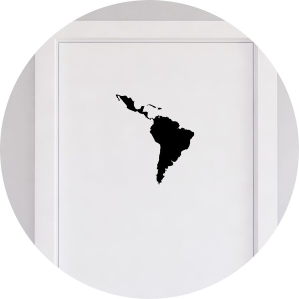 Adesivo de Casa Mapa América Latina