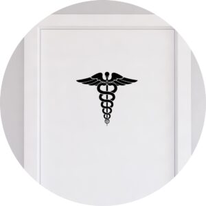 Adesivo de Casa Emblema Medicina Símbolo