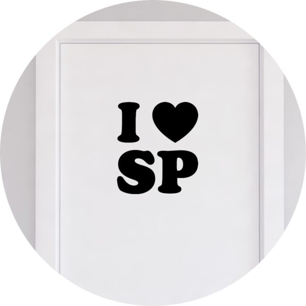 Adesivo de Casa Eu Amo São Paulo - I Love SP