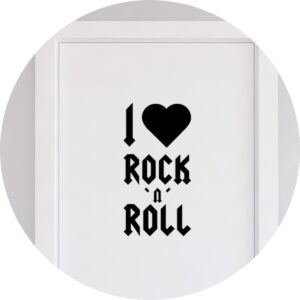 Adesivo de Casa I Love Rock n' Roll
