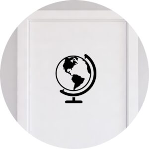 Adesivo de Casa Globo Mapa Mundi