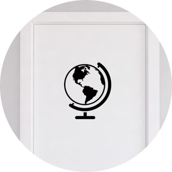 Adesivo de Casa Globo Mapa Mundi