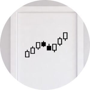 Adesivo de Casa Gráfico Candlestick Operador Daytrader