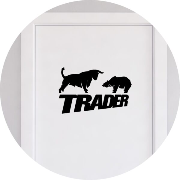 Adesivo de Casa Trader Operador de Ações e Criptomoedas