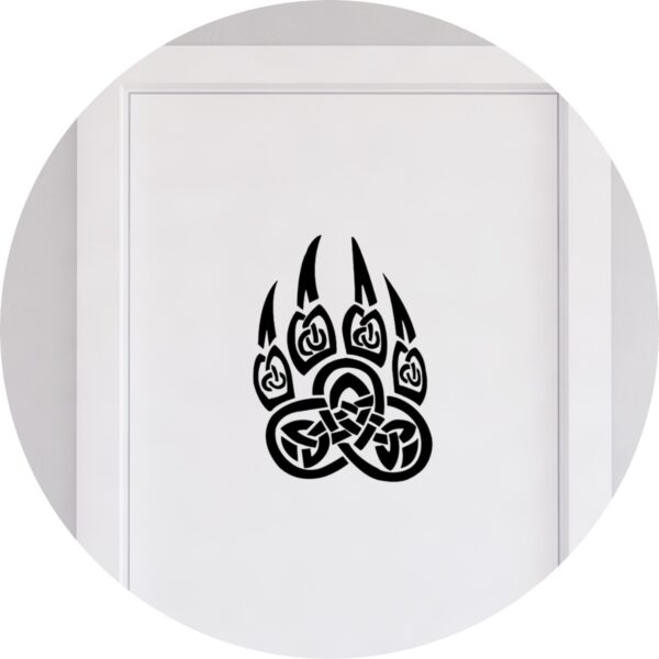 Adesivo de Casa Pegada Pata de Urso Tribal